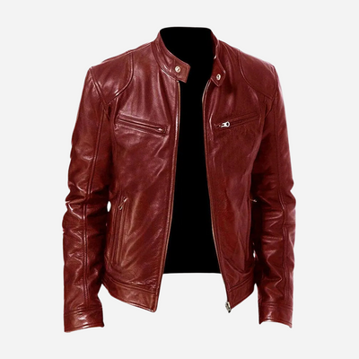 Norris - Lässige und schmal geschnittene Lederjacke für Herren