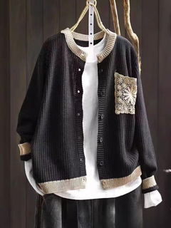 Ava | Strick-Cardigan in Schwarz