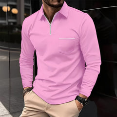 Bernard - Komfortables Langarmshirt in Rosa
