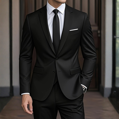 Nolvar - Maßgeschneiderter Slim-Fit-Anzug in Schwarz