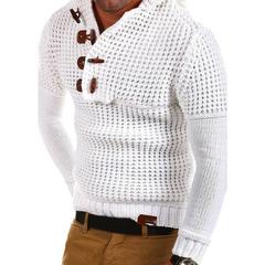 Kapuzenpullover aus gestrickter Wolle - GLENDEL in Weiß