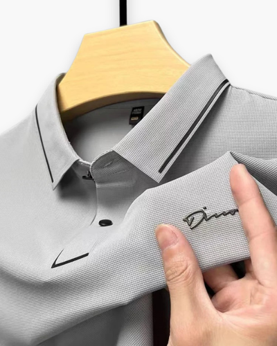 Herren Elegantes Kurzarm Polohemd | Glamouröses Design mit Diamantapplikationen