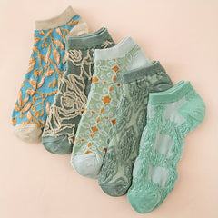 Grace | Vintage Socken in 5 Paar in gemischten Farben