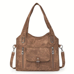 Franky | Vintage-Schultertasche in Braun