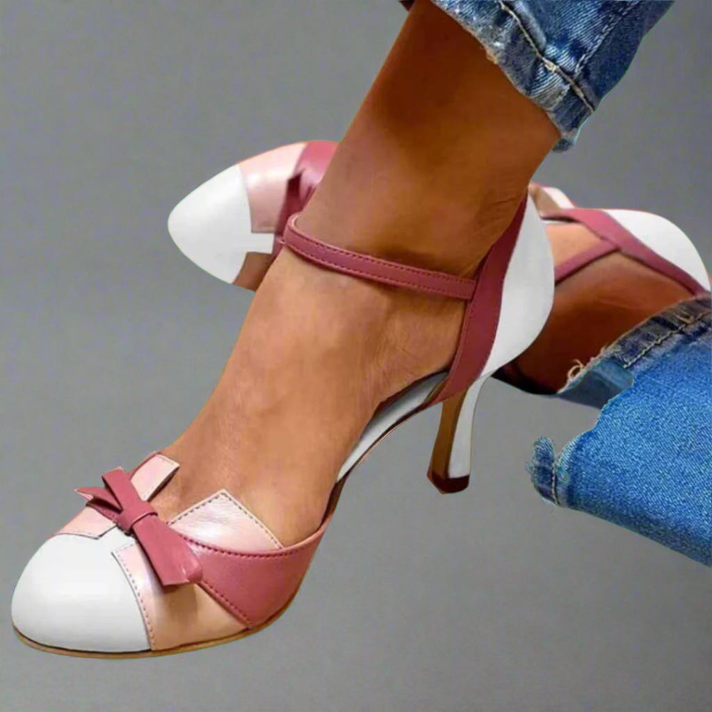 Bellarosa | Bunte Sandalen mit Knoten und Riemen, runde Zehenpartie