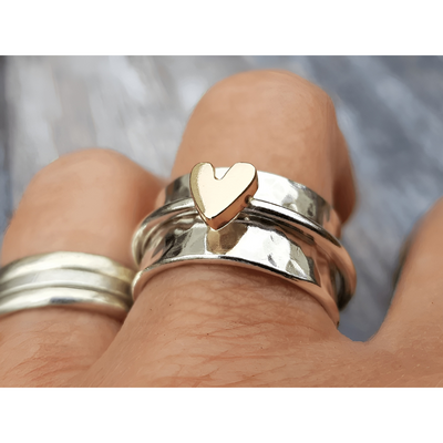 Franziska - Herzring in Bicolor