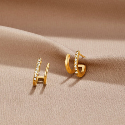 Ohrhänger aus 18K Gold mit Griffkristallen