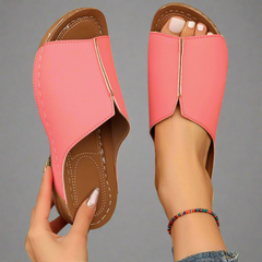 Noemi | Handgefertigte Wedgesandalen aus Premium-Material in Rosa