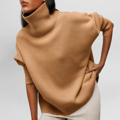 Stefanie™ | Strickpullover mit Rollkragen in Braun
