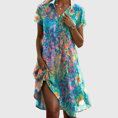 Rynissa - elegantes Midikleid in Mehrfarbig