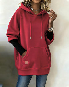Mia | Damen Hoodie modern casual & stilvoll elegant in Rot