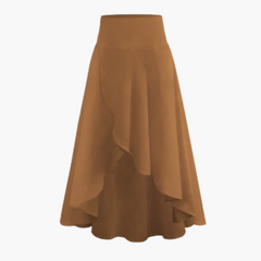 Plisseerock Damen - Eleganter Midirock mit Falten-Design in Braun