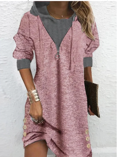 Tabea - Kapuzenkleid in Rosa