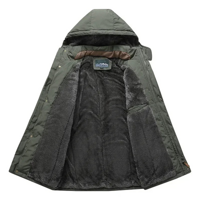 Warme Winterjacke mit Kapuze für Männer