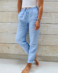 Stacy | Stilvolle Leinenhose für Damen in Blau