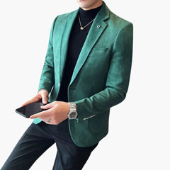 Taillierter Blazer - Modern Fit Herren Sakko für Events in Grün