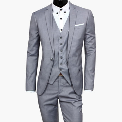 Herrenanzug dreiteilig slim fit für alle Jahreszeiten