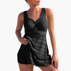 Tankini-Set mit Shorts - Damen Zweiteiler für den Sommer in Schwarz