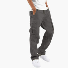 Weite Cargo-Hose für Männer - Bequeme Passform mit Taschen in Grau
