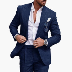 Zweiteiliger Business Anzug für Herren in Marineblau