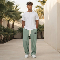 Thomas - Bequeme Locker-Sitzende Hose in Grün
