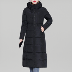 Steppjacke mit Kapuze Puffer Winterjacke in Schwarz