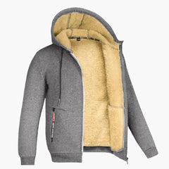 Kapuzen Winterjacke für Herren in Grau