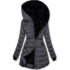 Jasmine - Modische Damen-Kapuzenjacke in Grau