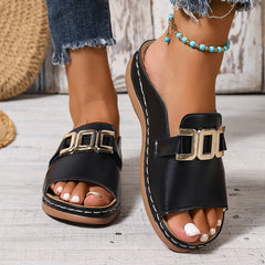 Mirelle™ | Schicke orthopädische Sandalen in Schwarz