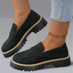 Ysabel | Handgefertigte elegante Slip-On Loafers für jeden Anlass in Schwarz