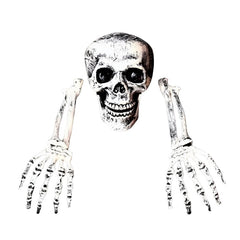 BoneChill Halloween Skelett & Schädel Deko – Echte Grusel‑Stimmung für Party & Spukhaus in Weiß