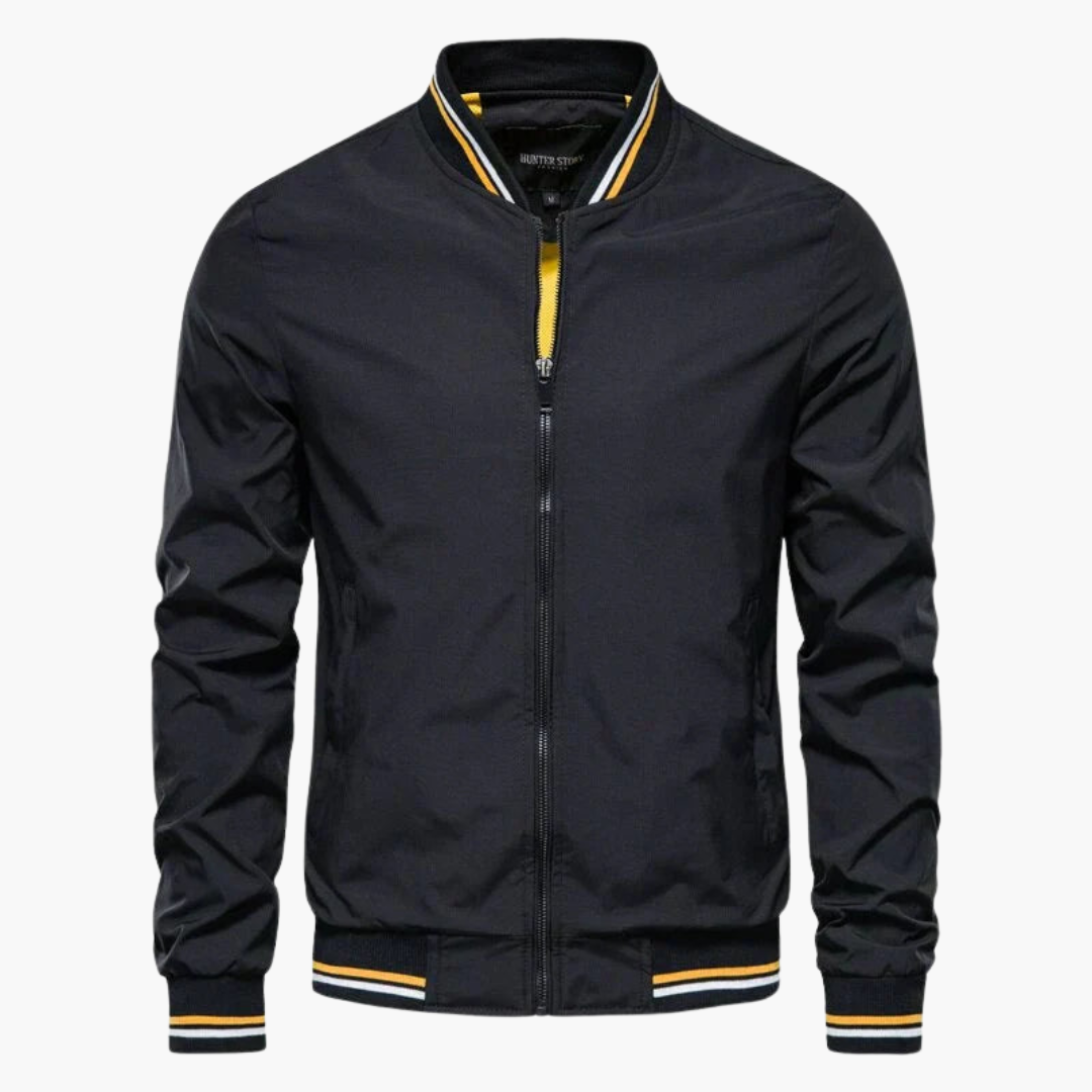 Herren Bomberjacke mit Reißverschluss und Rippbund