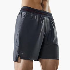 Herren Sportshorts mit Innenhose und schnell trocknendem Stoff in Grau