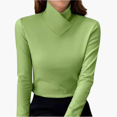 Mara | Eleganter Rollkragenpullover in Grün