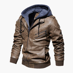Kapuzierte Jacke für Herren in Hellbraun