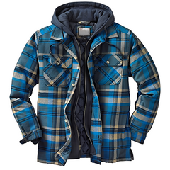Flynn - Schicke Jacke mit Kapuze in Blau