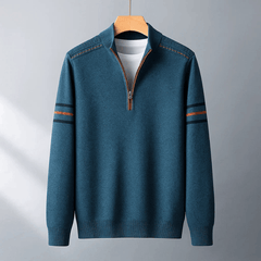 Lukas | Herren Pullover modern mit Halbreißverschluss in Blau