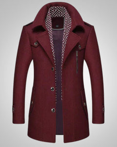Noah | Herren Klassischer Langer Parka in Rot