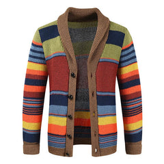 Damson - Rollkragenpullover im Farbblockdesign in Mehrfarbig