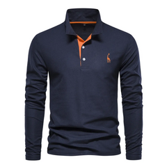 Nathaniel - Herren Bequeme Polo Hemd | Lässig in Marineblau