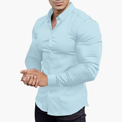 Slim-Fit Hemd für Herren in Hellblau