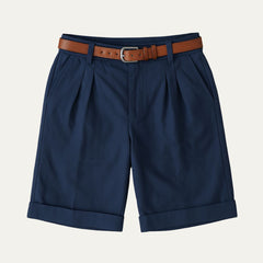 Oliver | Aufgeschlagener Saum Knielang Chinoshorts in Blau