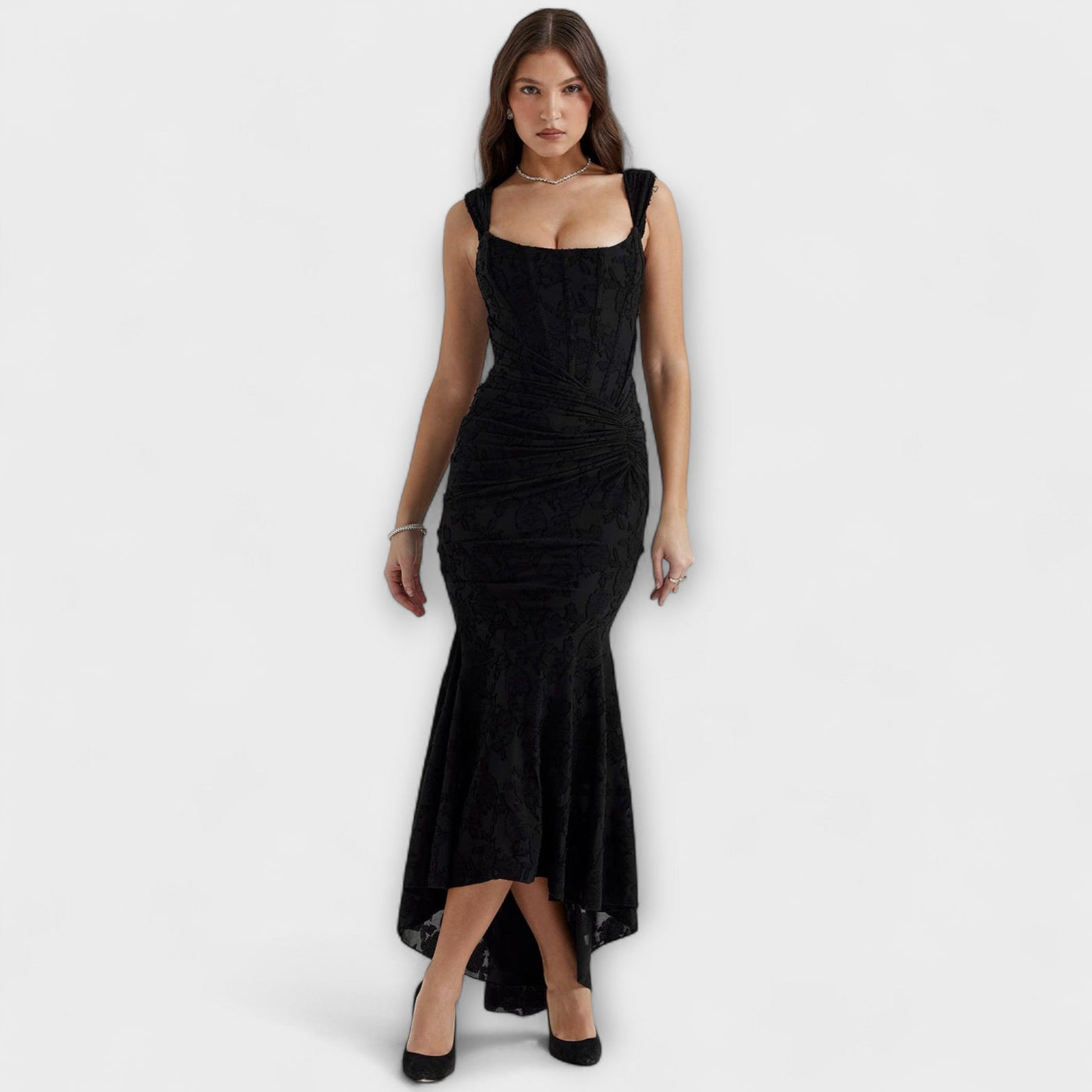 Renske - Stilvolles Maxikleid mit kunstvollem Korsett