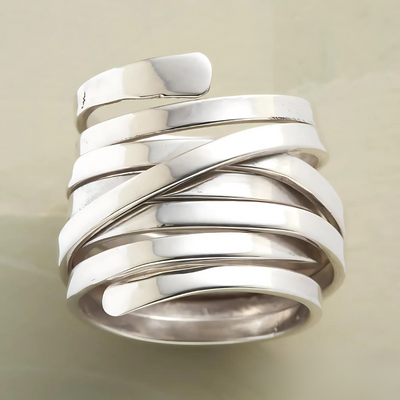 Bertha - Silberne Statement-Wickelring