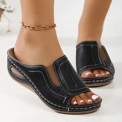 Quinn | Fußgewölbestütze Leicht Sandalen in Schwarz