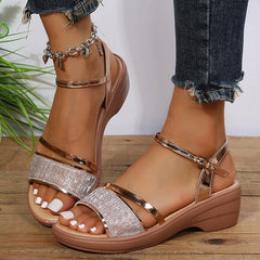 Podilife - Moderne orthopädische Sandalen im römischen Look in Gold
