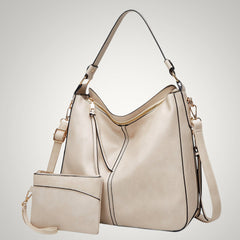 Allison | Damen Schicker Vielseitiger Leder Tasche in Beige 1