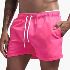 Schnelltrocknende Badehose - für Herren mit sportlichem Look in Rosa