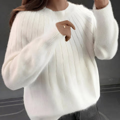 Cornelia - Angenehmer Pullover in Weiß