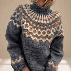 Oona - Warmer Rollkragenpulli in Blau